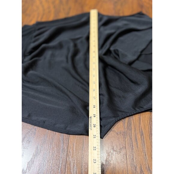 Express Womens L Top Black Sleeveless Cowl Neck Bodysuit Top Snap Closure Comfy - Picture 6 of 10